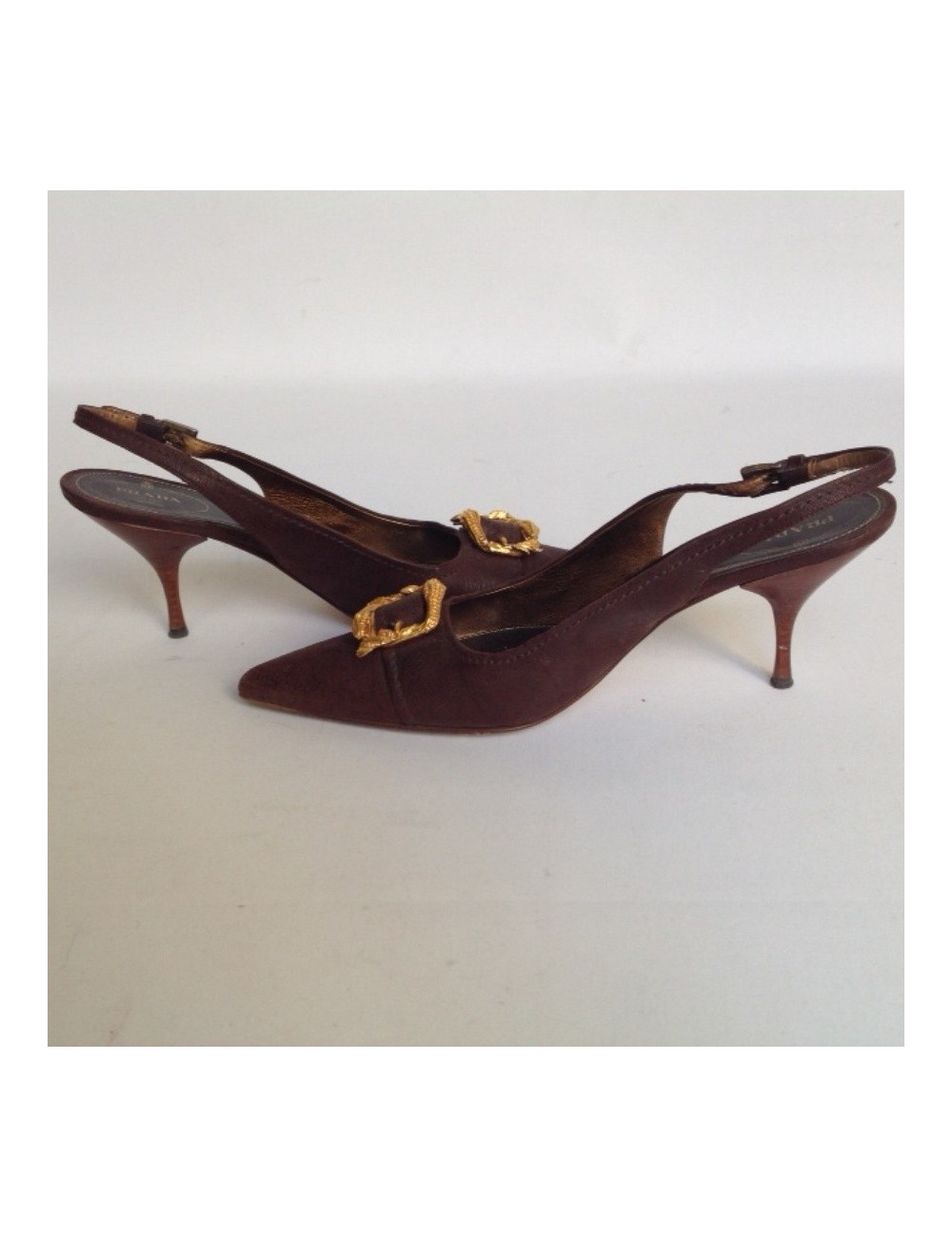 Sandales hautes PRADA  T40 cuir marron