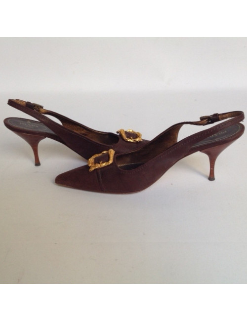 Sandales hautes PRADA  T40 cuir marron