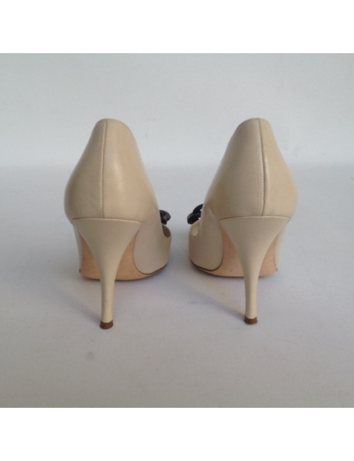 Escarpins RUPERT SANDERSON T39 cuir blanc