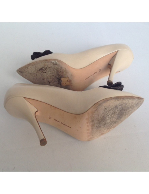 Escarpins RUPERT SANDERSON T39 cuir blanc