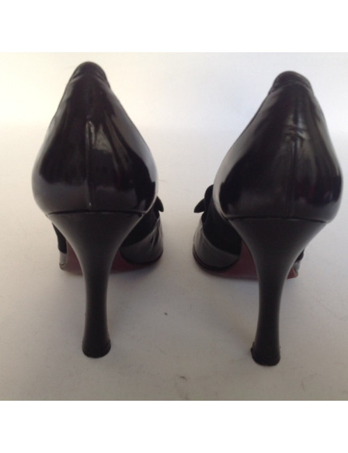 Escarpins LOUIS VUITTON T38 daim cuir verni noir