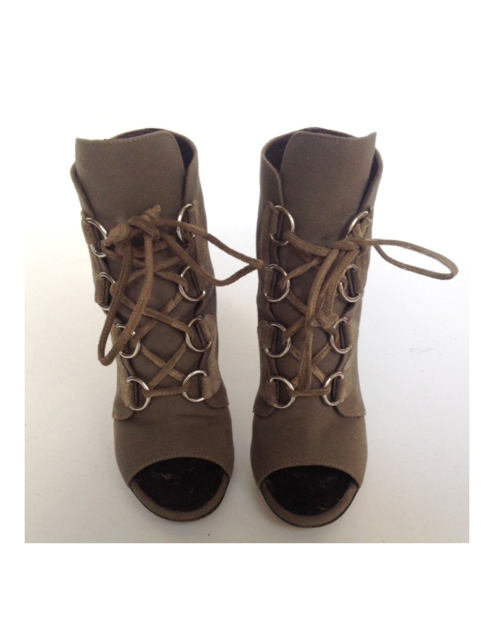 Sandales hautes GIUSEPPE ZANOTTI T38 vert kaki 