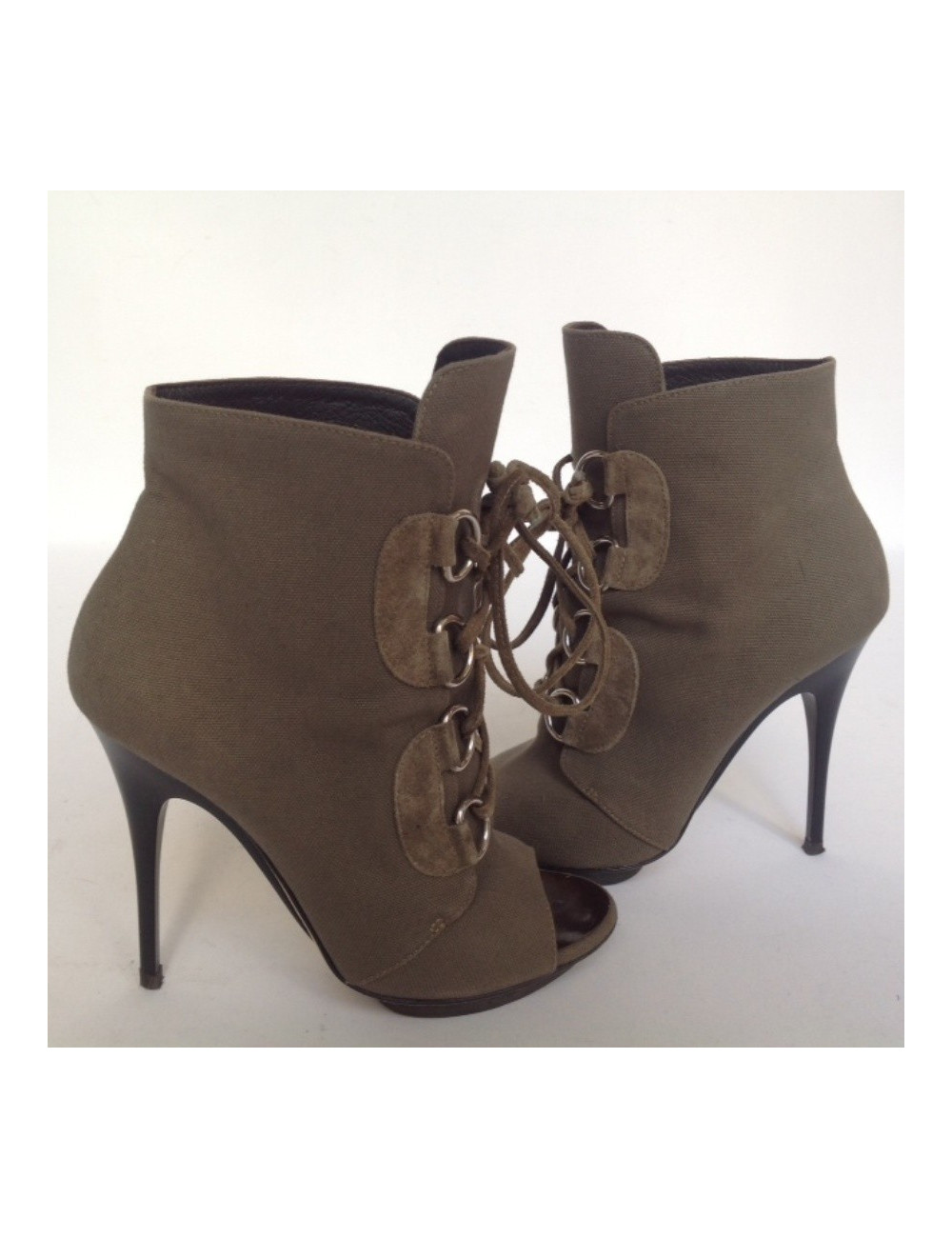 Sandales hautes GIUSEPPE ZANOTTI T38 vert kaki 