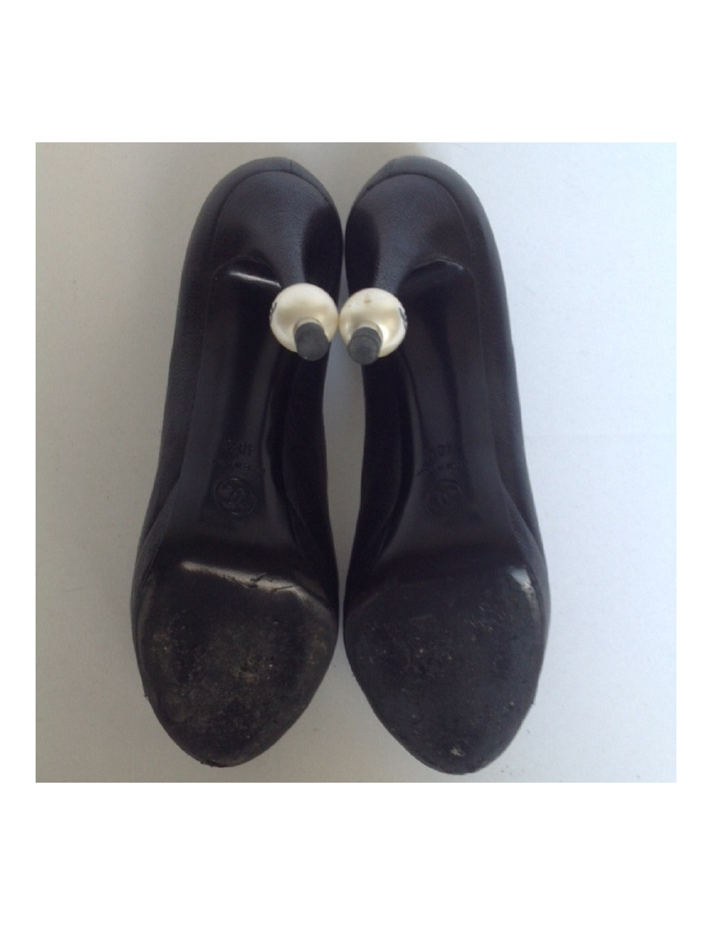 Escarpins CHANEL T 40,5 en cuir noir