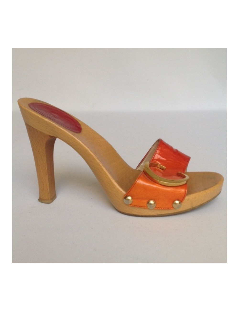 Sandales hautes CHRISTIAN DIOR T38 semelle en bois