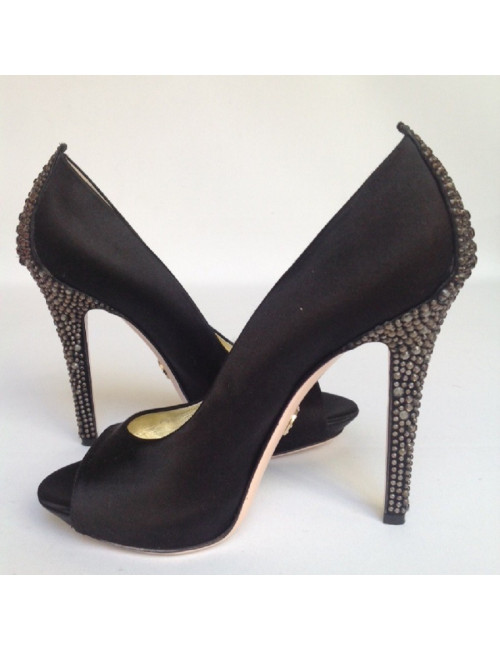 Escarpins en satin noir VERSACE T 38