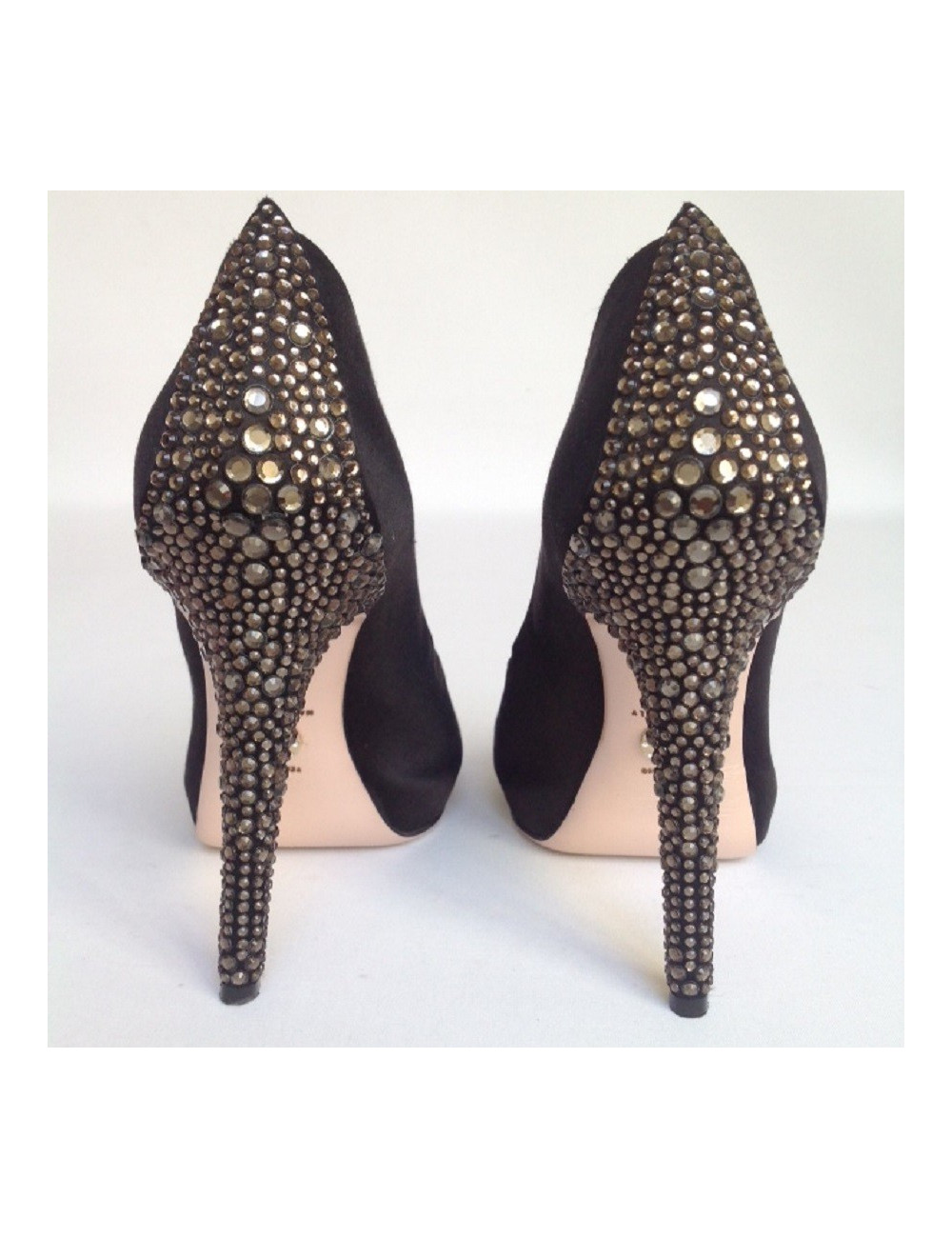 Escarpins en satin noir VERSACE T 38
