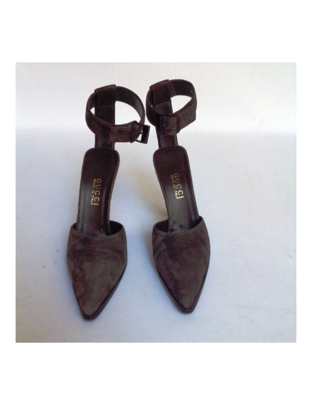 Sandales hautes GUCCI T39C daim marron