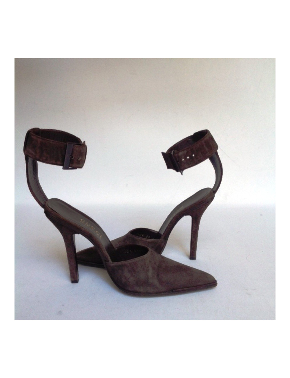 Sandales hautes GUCCI T39C daim marron