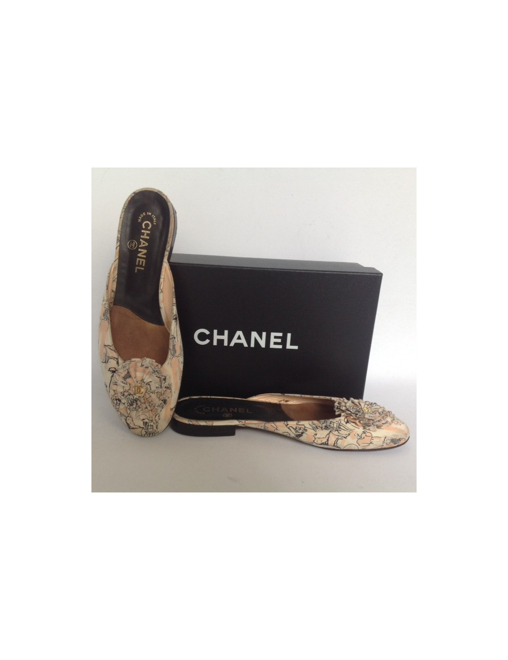 Sandales plates CHANEL T37.5 