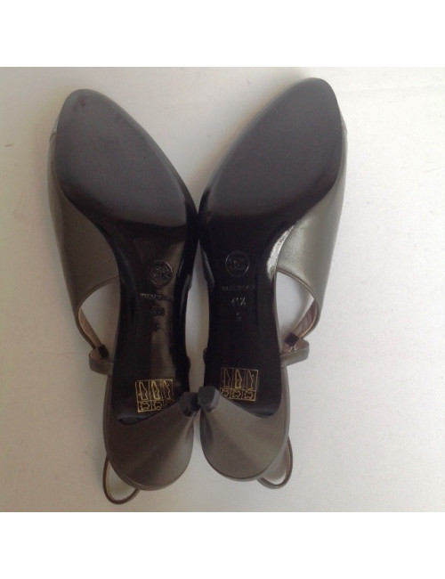 Sandales à talons CHANEL T 41.5 argentée