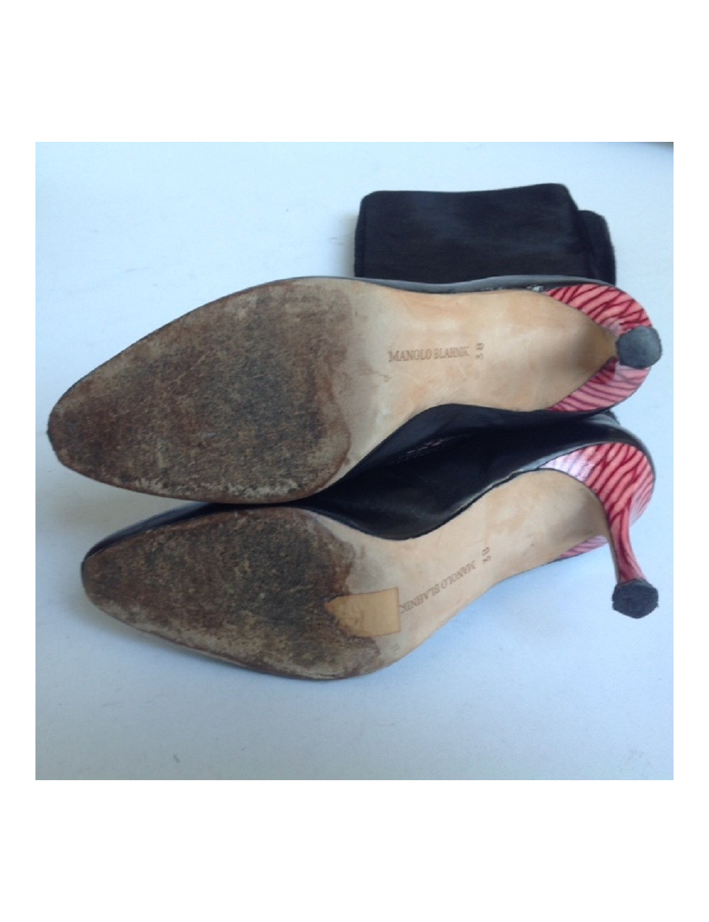 bottes MANOLO BLAHNICK T 38 poulain