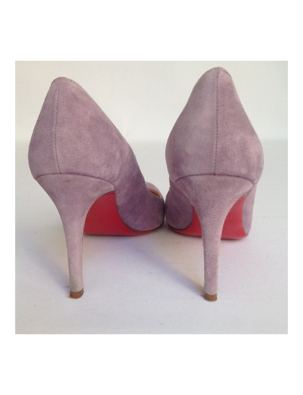 Escarpins en daim violet CHRISTIAN LOUBOUTIN T37,5