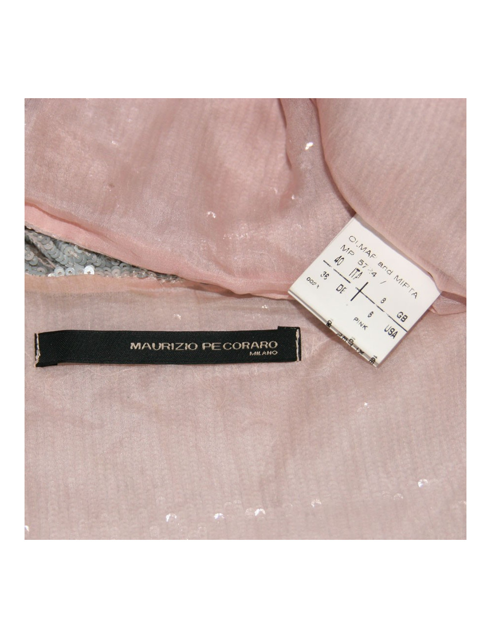 Gilet MAURIZIO PECORARO T 40 IT sequins argentés