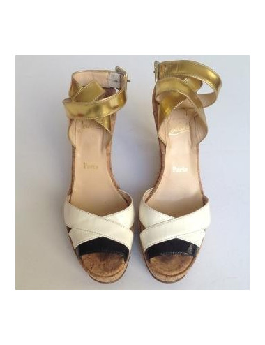 Compensés noir et blanche CHRISTIAN LOUBOUTIN T40