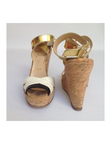 Compensés noir et blanche CHRISTIAN LOUBOUTIN T40 2