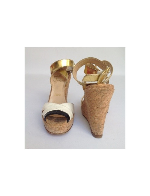 Compensés noir et blanche CHRISTIAN LOUBOUTIN T40