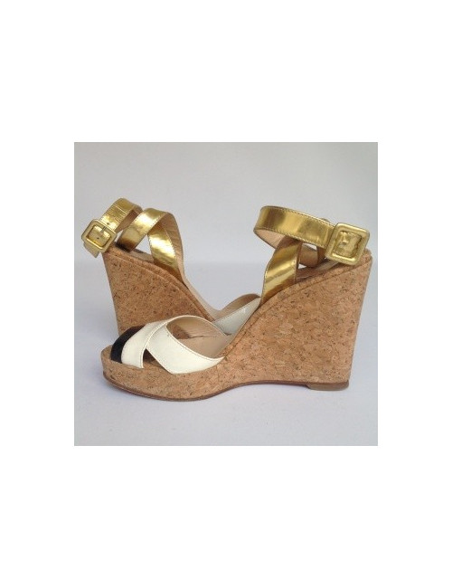 Compensés noir et blanche CHRISTIAN LOUBOUTIN T40