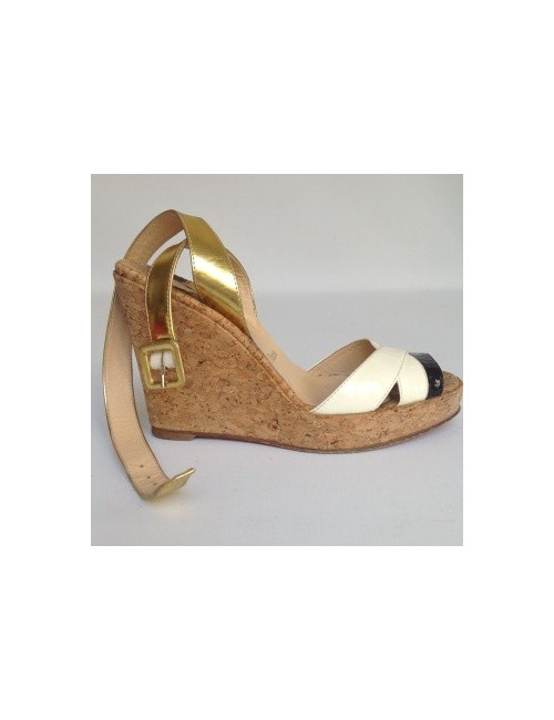 Compensés noir et blanche CHRISTIAN LOUBOUTIN T40