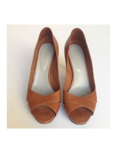 Escarpins en cuir marron SERGIO ROSSI T37,5