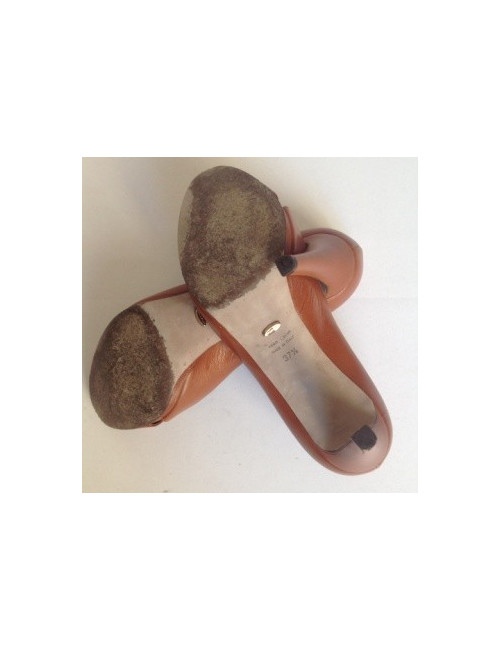 Escarpins en cuir marron SERGIO ROSSI T37,5