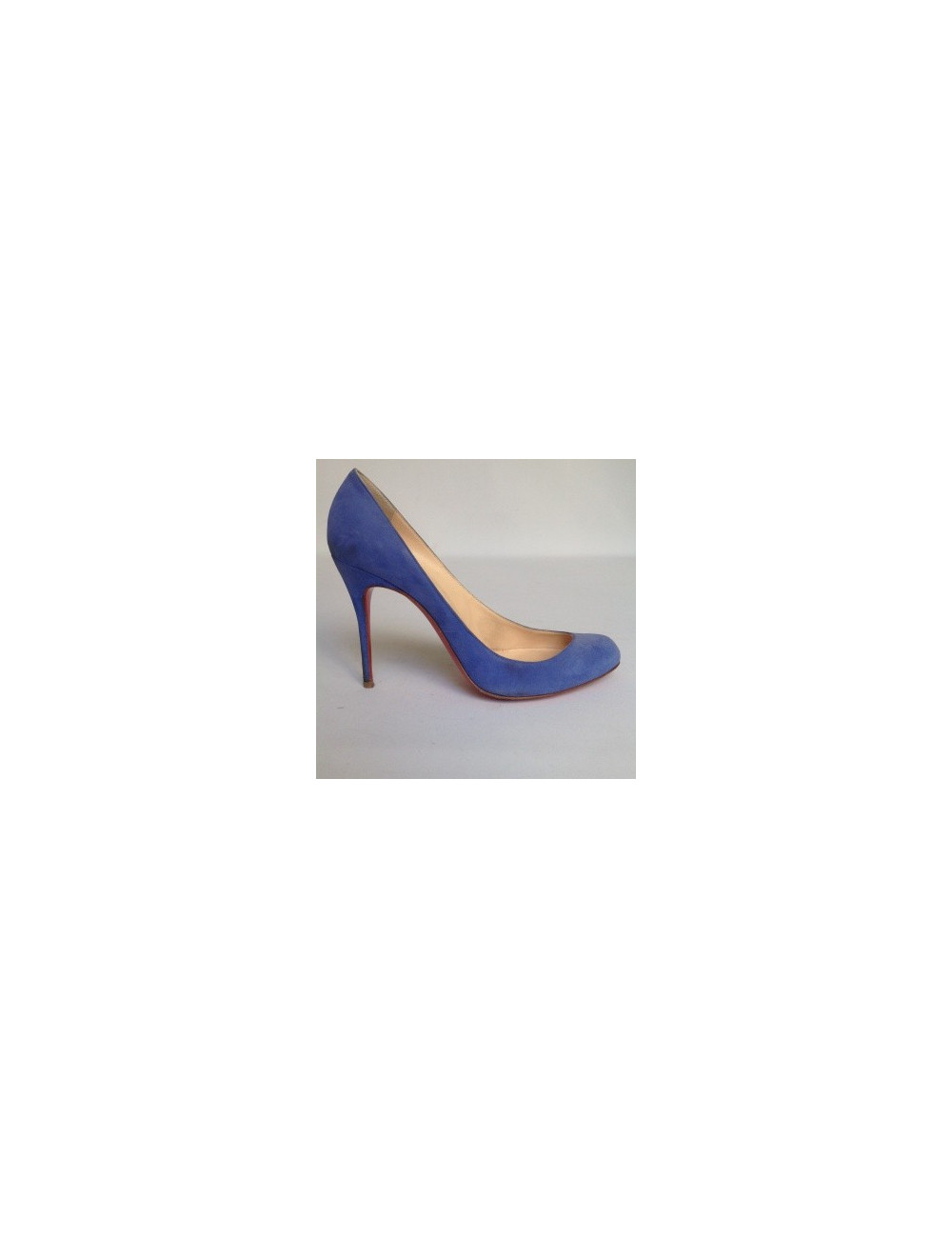 Escarpins CHRISTIAN LOUBOUTIN en daim bleu T37,5