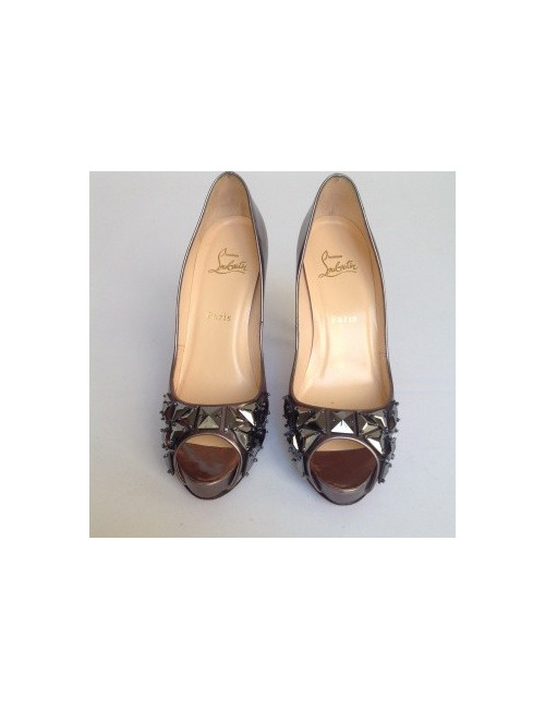 Escarpins argenté modèle 'very privé' CHRISTIAN LOUBOUTIN T38,5