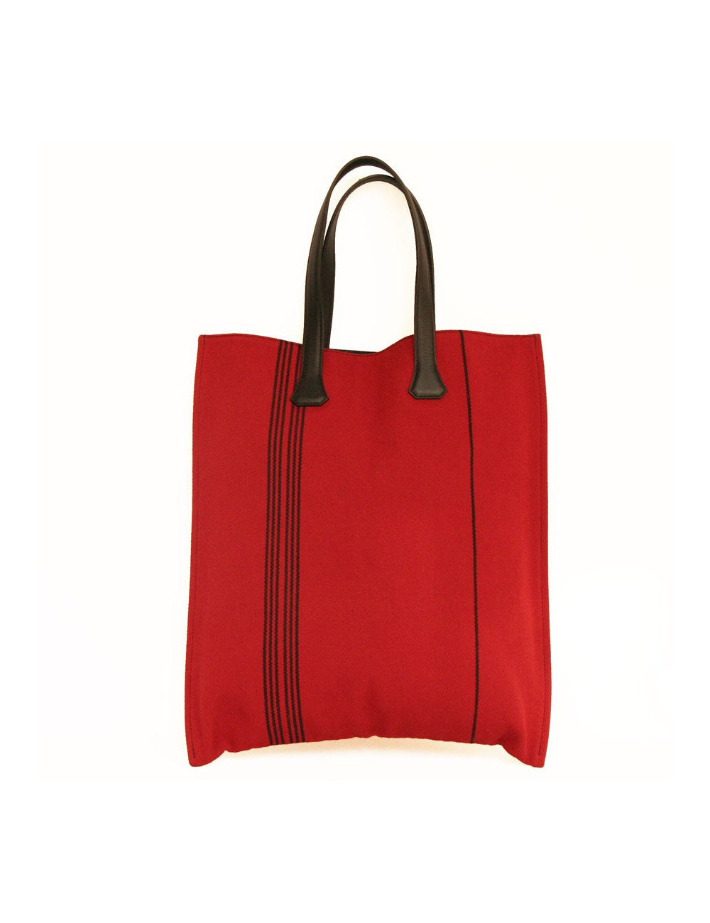 Cabas toile rouge HERMES