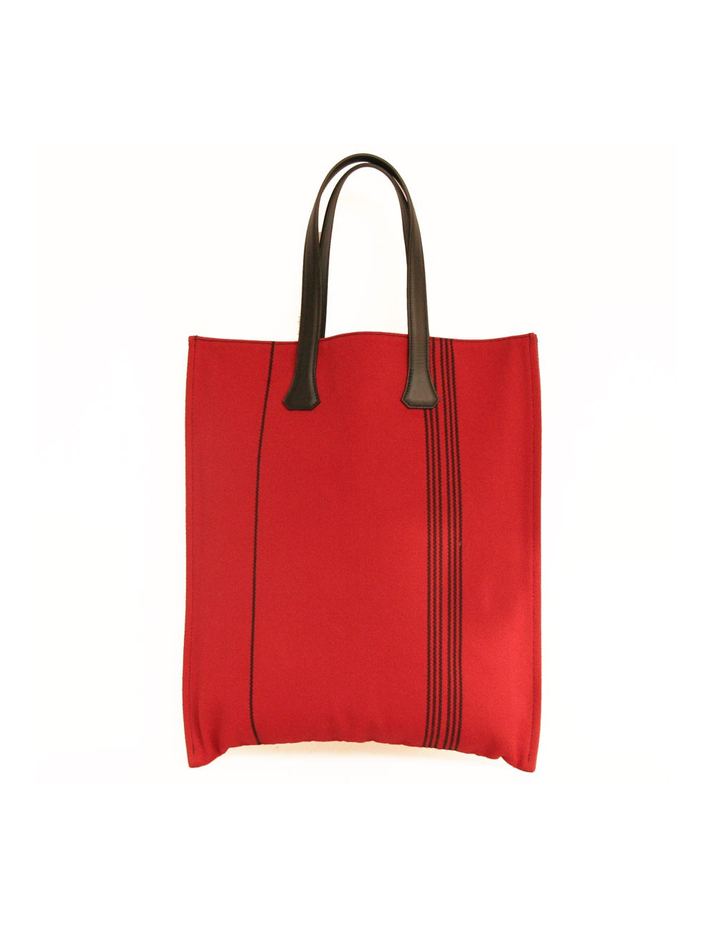 Cabas toile rouge HERMES