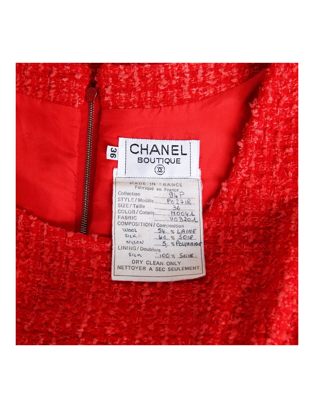 Robe orange Chanel T36