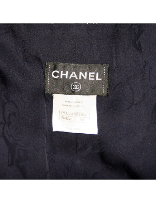 Robe CHANEL, t 44 tweed bleu et blanc