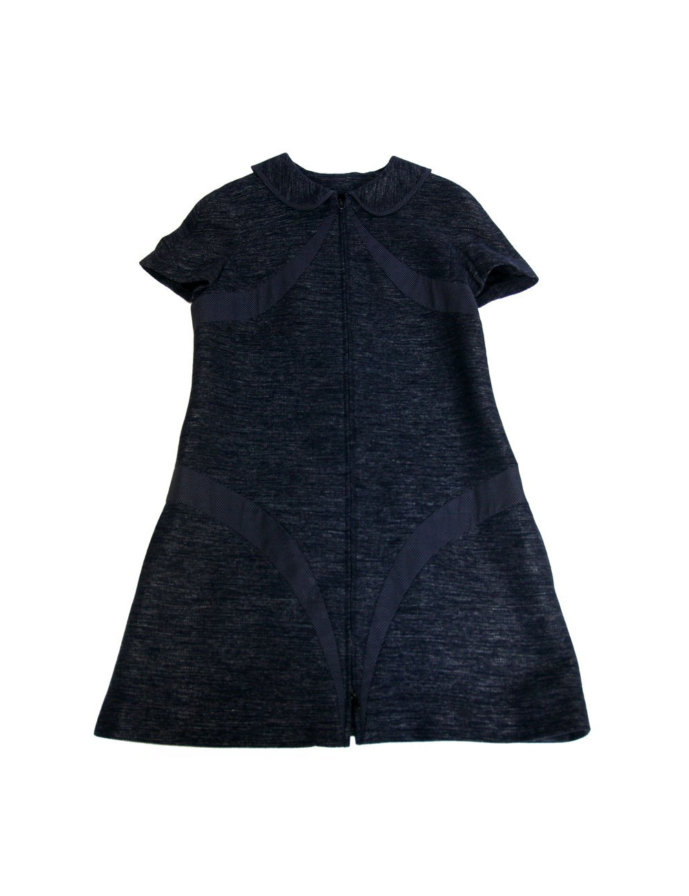 Robe CHANEL, t 44 tweed bleu et blanc