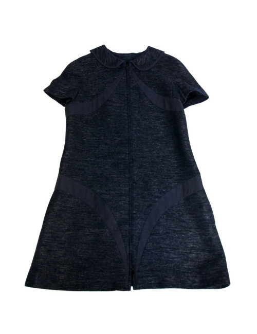 Robe CHANEL, t 44 tweed bleu et blanc