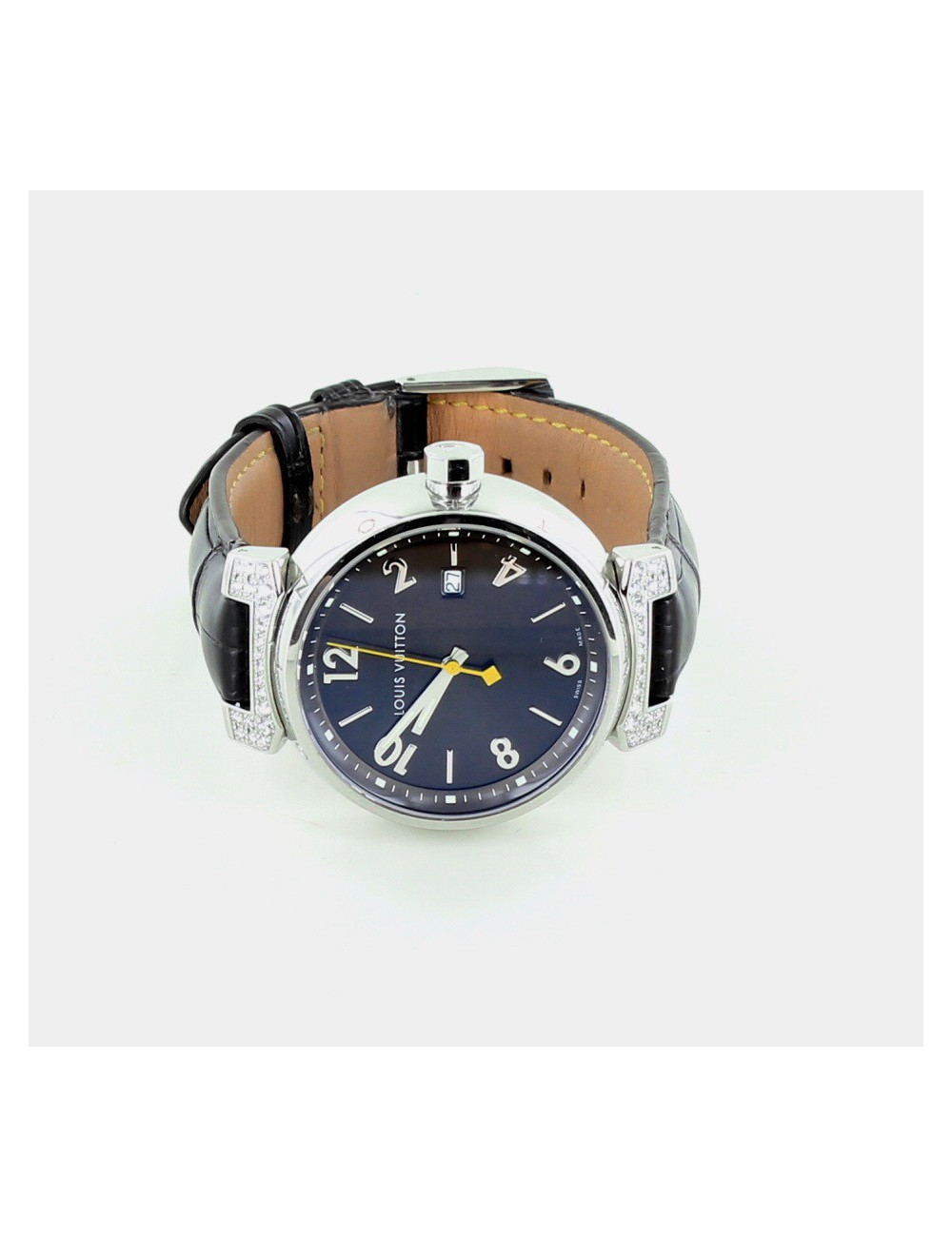 Montre LOUIS VUITTON tambour acier argent