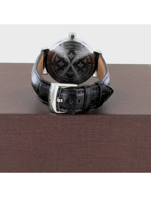 Montre LOUIS VUITTON tambour acier argent