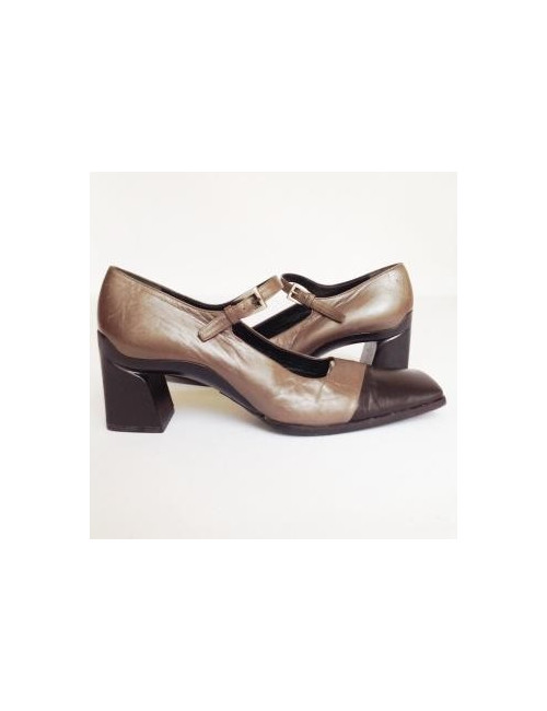 Escarpins bronze noir PRADA T 38.5