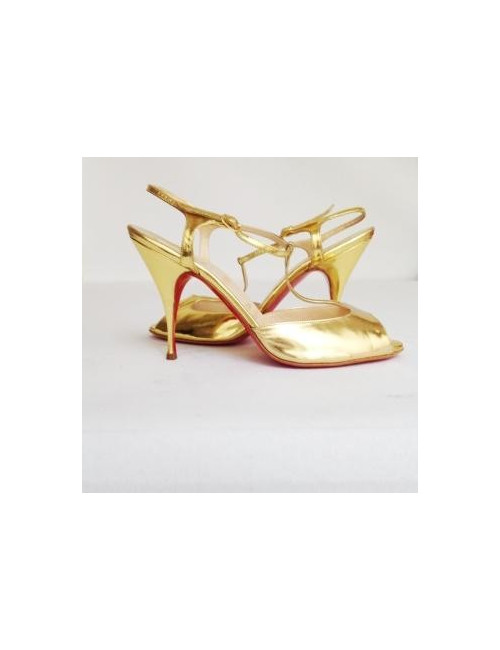 Sandales hautes dorées CHRISTIAN LOUBOUTIN T38,5