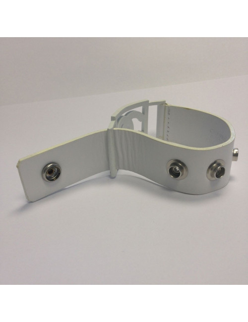 Bracelet CC et cuir blanc CHANEL