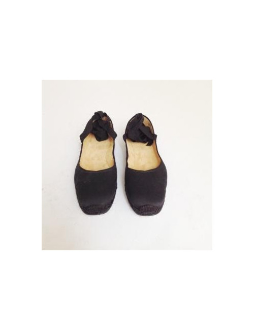 ballerines HERMES t 40 noires en toile 