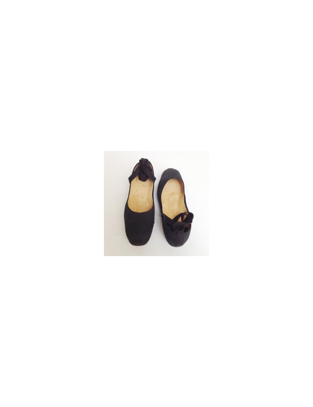 ballerines HERMES t 40 noires en toile 