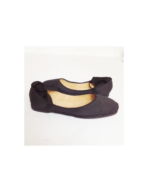 ballerines HERMES t 40 noires en toile 