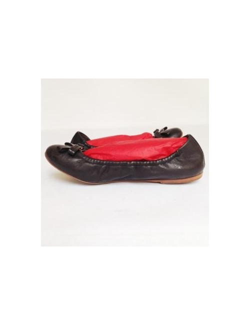 Ballerines en cuir noir LOUIS VUITTON T37