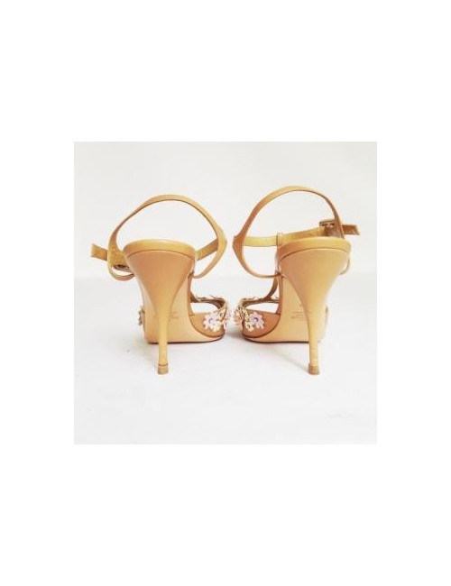 Sandales à talons VALENTINO T39.5 beige fleurs