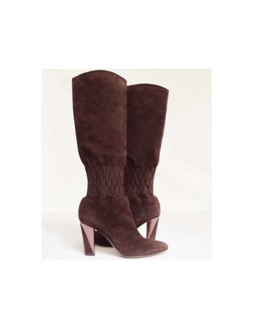 Bottes SERGIO ROSSI T 39.5 Daim marron