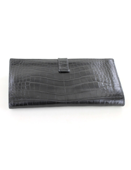 portefeuille HERMES en crocodile 