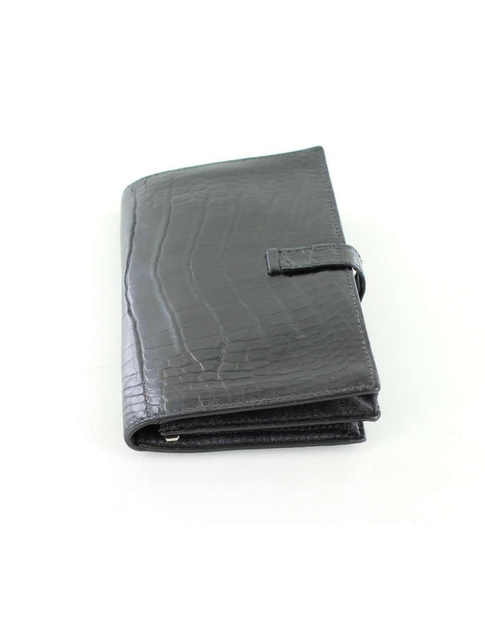 portefeuille HERMES en crocodile 
