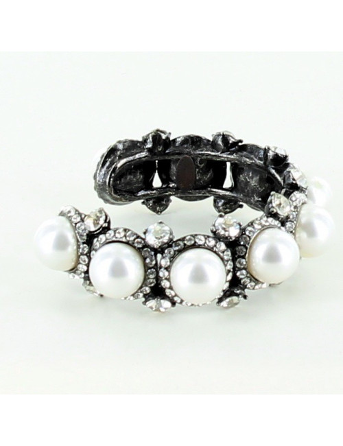 bracelet LANVIN en perles nacrées et brillants