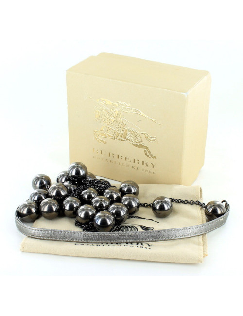 Sautoir BURBERRY perles canon de fusil