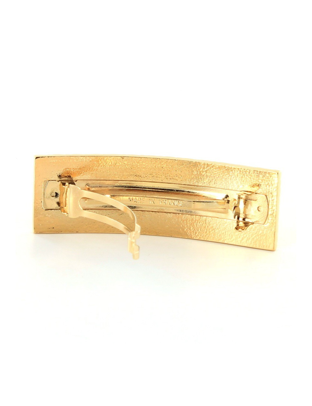 Barrette à cheveux CHANEL  matelassée métal palladié