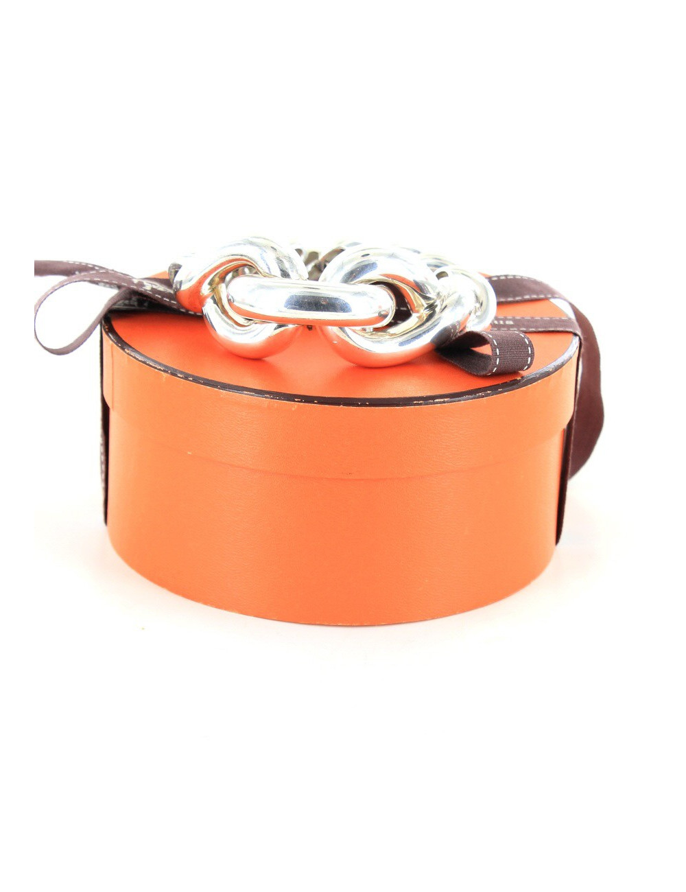 gourmette HERMES argent massif